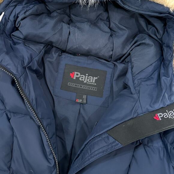 Pajar Canada Jayde Long Down Parka in Navy - Picture 4 of 8